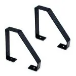 Retailmonk Heavy Duty Steel Black Wall Shelf Angle Bracket 5.5 inch x 5.5 inch x 1 inch (2 pcs)
