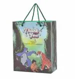 PPJ HAPPY BIRTHDAY (CARTOON JUNGLE BOOK THEME) PARTY (10 Pcs.) PAPER CARRY BAG, 10 Inch X 8 Inch X 4 Inch RETURN GIFT/HAPPY BIRTHDAY/RETURN GIFTS/GIFTS/GIFT BAGS/GIFT COVERS (Pack of 10)
