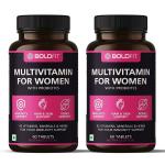 Boldfit Multivitamin Supplement For Women For Immunity, Hair, Skin & Bone Support - (120 Tablets)