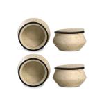 Caffeine Cream, Black Ceramic Dip And Sauce (Set Of 4)