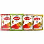 LAXMI Masala Combo - Lal Mirch Powder (Red Chilli) 500 Gm, Dhaniya Powder (Coriander) 200 Gm, Haldi Powder (Turmeric) 200 Gm, Amchur Powder (Dried Mango) 100 Gm | (Pack of Four) Spices
