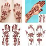 Ordershock Full Hand Mehndi Flower with Mandala Temporary Body Tattoo (Pack of 2)