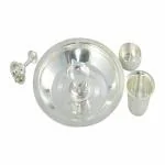 GoldGiftIdeas Silver Pooja Thali Set - No of items 6
