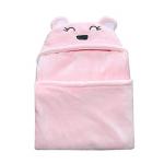 MY NEWBORN Baby Pink Meow Wrapper with Fancy Cartoon Cap (0-3 M)