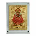 Hawai Shree Khatu Shyam Photo with Acrylic Frame for Table Decor , Car Dashboard Décor, Prayer Room | Magnetic Replaceable Photo Acrylic Frame |SFDI350_ACRYLC_PKT