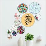 saf Wooden Round Pack of 11 (Multicolor-12) SANFRO-22