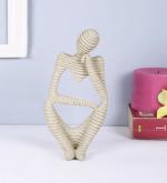 TAYHAA Textured Thinking Man Minimalist Stone Dust Art Showpiece