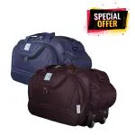 Medler Epoch Nylon Travel Duffle Strolley Bag 55L - Waterproof- Two wheels (Set of 2)