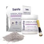 Sanfe Charcoal Detan Hair Removal Wax Powder | 8 Minute Painless | Organic | Chest, Back, Legs, Arms, Underarms | 100gm