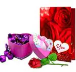 Midiron Handmade Chocolate Gift Hamper | Gift for Valentine’s Day, Birthday, Anniversary and any special Occasion| Chocolate Gift for Girlfriend, Wife, Husband, Boyfriend, and any Special Occasion(Greeting Card, Chocolate Box and Artificial Red Rose)