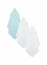 Mothercare cuddle n dry baby towels blue pack of 3