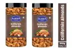Aldeira Natural Raw California Almonds ( Badam ) 900gm Jar Pack of 2 (450g Each) Badam (450g x 2) Dry Fruits