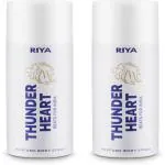 RIYA THUNDER HEART BEATS FOR INDIA, WHITE, DEODORANT BODY SPRAY, MANDARIN AMBER, LONG LASTING, HEARTBEAT OF INDIA