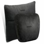 HUUSO Premium Quality Headrest Waist Cushion Set Black, Maybach Design Super Soft Car Headrest (2 Pc) & Pillow Lumbar Support (2 Pc) Compatible with Tata Punch (2021-2023)