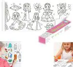 SCENTY Drawing Paper Roll for Kids, 300 X 30 Cm Large Coloring Poster for Toddlers, Art Paper Crafts Coloring Tablecloth Ideal Gift for Class Home Birthday Party (Princess)