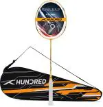Hundred Gold, Black Strung Badminton Racquet, 78 G