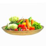 Willart Brown Mango Wood Fruit Ottoman Tray Or Bed Tray 35.1X35.1X5.1 Cm