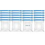 ZUCLLIN Pack of 20 ziplock Pouch Vegetable Bag Zip Lock Plastic Bags for Fridge Food Cover Reusable Zip Lock Bag to Store Vegetables in Fridge Zipper Pouches, Multi-Purpose Storage Bag (BLUE) (H-8967)