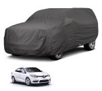Auto Hub Car Body Cover Compatible with Renault Fluence with Mirror Pockets, Triple Stitched, Water Resistant Car Cover, Grey