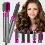 CREATION BAZAAR 5 In 1 Hair Dryer Air Brush Styler and Volumizer Hair Straightener Curler Comb