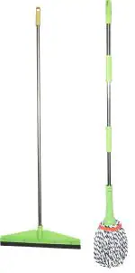 CREAZIONE PRODUCTION Twist Mop and Rubber Floor Wiper (Multicolor)