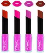 OUR BEAUTY Multicolor Rich Color Matte Lipsticks Set (Set Of 4)