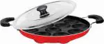 Niyara Enterprise Appam patra, maker with lid,Non Stick appam maker, Appam patra,Appe maker Pancake Pan 22 cm diameter with Lid 1 L capacity (Aluminium, Non-stick)