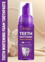 KURAIY 60ML V34 Purple Brighten Whitening Yellow Teeth Toothpaste Foam Cleaning Effective Removing Tooth Stain Oral Cleaning Product