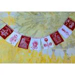 Gudia Arts handcrafted Aipan Art toran for car, door, temple, window and bike