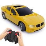 Mirana C-Type USB Rechargeable Tracer Racing RC Car with Nitro Booster | High Speed Remote Control Car Toy | Gift for Boys and Kids Girls (Tuscan Yellow)