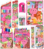 Toyshine 41 Pcs Coloring and Stationery Set Gift for Kids - Sea Animals, Animal World