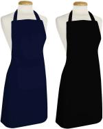 Akhvi PLAIN-APN-22 Multicolor Solid Polyester Chefs Apron (Pack of 2, Free Size)