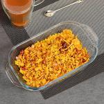 Femora Borosilicate Glass Rectangle Loaf Baking Dish Microwave Oven Safe, 850 ml