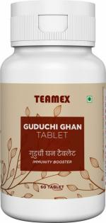 TEAMEX Guduchi Ghan Tablet, 60 Tablets / Natural Herbal Medicine Fever, Skin Issues, Blood Purification