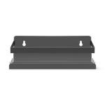 Felicia Decors Metal Multi-Purpose Floating Wall Shelf with Side Hooks | Wall-Mounted Storage Shelves for Home, Kitchen, Bathroom, Bedroom, or Office with Adhesive Sticker Hook (Medium, Black)