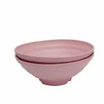 Irida Naturals Wheat Straw Ramen Bowls Set of 2-7.5 Inches-Serving & Breakfast Bowl for Kitchen Unbreakable Bowl,Microwavable,Lightweight & Eco-Friendly Oats Bowl for Snacks and Noodles (Plush Pink)