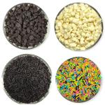 URBAN SEEDS Colour Sprinkles 100 G With Chocolate Sprinkles 100 G, Dark Choco Chips 100 G And White Choco Chips 100 G Sprinklers For Cake Decoration Items (Combo Of 4)