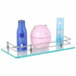 See Inside Transparent Glass Shelf 12 inch x 6 inch