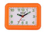 Sonam Orange Plastic Analog Alarm Clock for Bedroom/Living Rooms