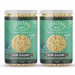 Healthy Treat Gur Saunf 400 Gm (Pack of 2-200 gm each) | Jaggery Saunf | Fennel - Saunf Mouth Fresheners , Digestive, After-Meal Snack | Gud Saunf | Vegan, Gluten Free | Preservative Free