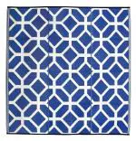 Sapana Carpet-Mats Chatai mats for Home Multipurpose, Foldable, Reversible Plastic chatai Indoor / Outdoor use GM-33 Regatta Blue 6 x 6 (L 180 cm x W 180 cm)