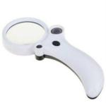 Lista White 5X-20X Magnifying Glass, White Reading Magnifying Glass, Lens With LED