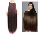 Artifice 5 Clip Super Duper Extra Long 40 inch Straight Hair Extension (Brown with Burgundy Highlighted)