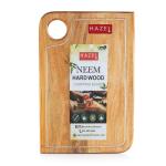 HAZEL Chopping Board Wooden For Kitchen | Neem Wood Vegetable Chopping Board | Reactangle Shape Thick Wooden Cutting Board, 40.8 x 28.2 cm