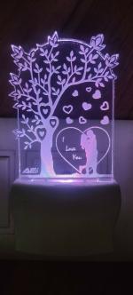 Omniverse Couple with Tree Fancy Multicolor Night Lamp