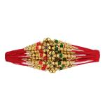 Alampata Multicolor Combo of 12 Stone Rakhi Set for Men with Roli Chawal Rakhi for Brother