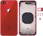 FRIENDZZWORLD Red Glass, Plastic, Aluminium Alloy Back Panel For Apple Iphone 8 Plus