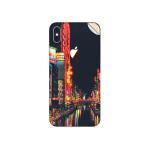 GADGETSWRAP Printed Vinyl Skin Sticker for Apple iPhone X/Xs - Shanghai Nightlife City Lights