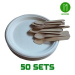 EkoFork Full Size Disposable Bagasse Dinner 9