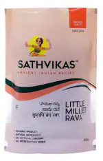 Sathvikas Samalu / Little Millet Ravva (500 grams) Pack Of 1.